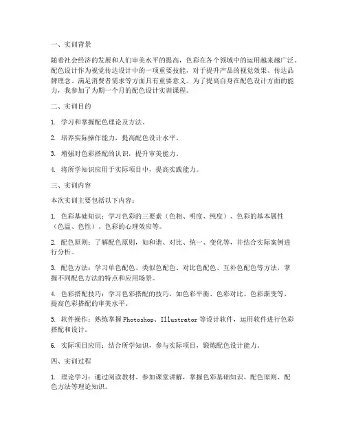 配色设计实训报告