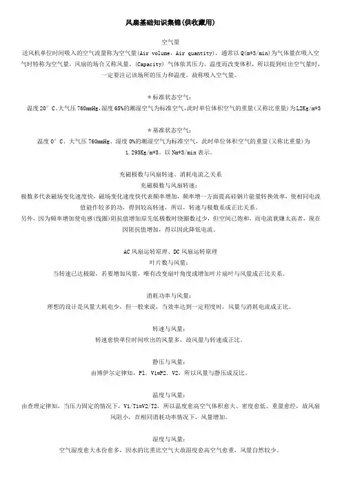 风扇基础知识集锦
