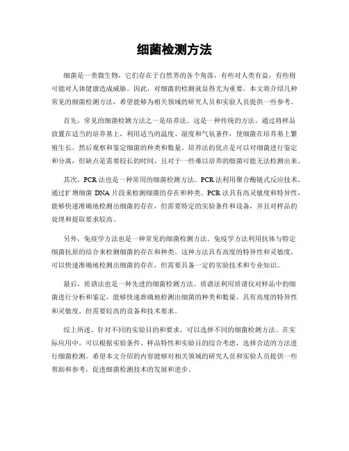 细菌检测方法