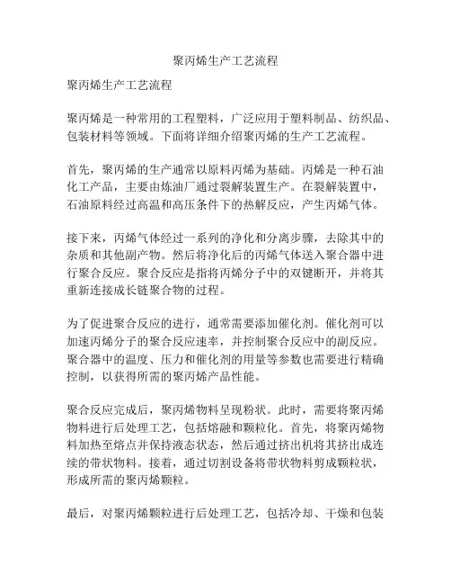 聚丙烯生产工艺流程