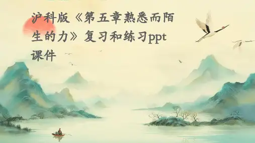 沪科版《第五章熟悉而陌生的力》复习和练习ppt课件