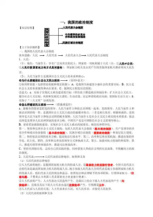 我国的政治制度
