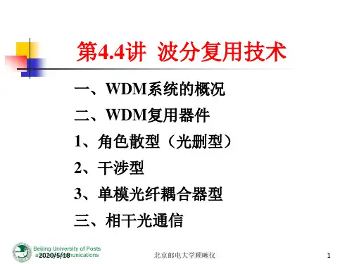 光纤通信第四章4-波分复用