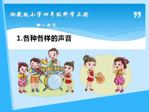 湘教版四年级上册科学1《各种各样的声音》课件