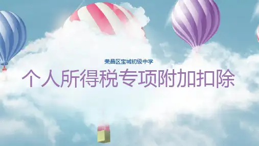 个税专项附加扣除.PPT