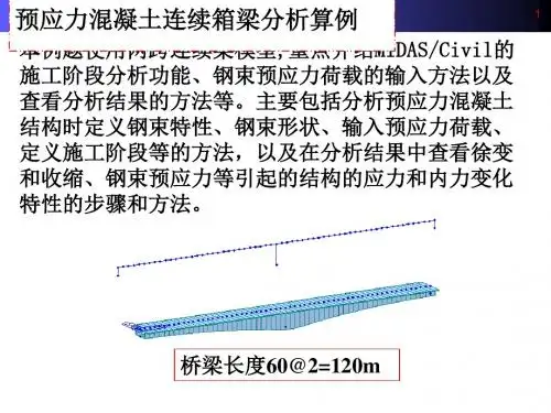 Midas预应力混凝土连续箱梁分析算例课件精要