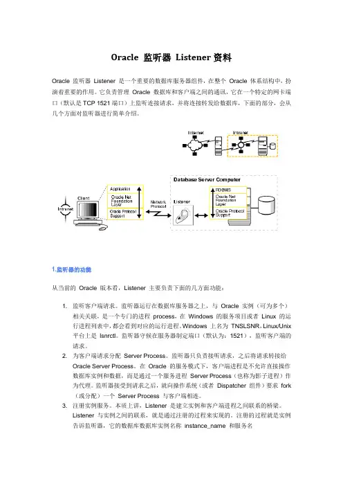 Oracle 监听器 Listener资料