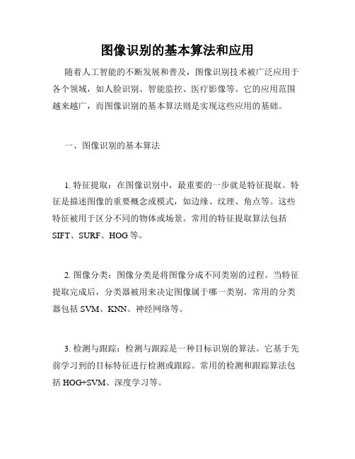 图像识别的基本算法和应用
