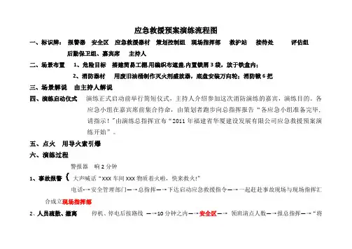 应急救援预案演练流程图