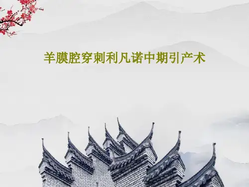 羊膜腔穿刺利凡诺中期引产术PPT共31页