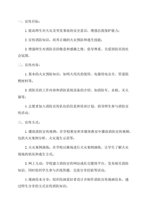 小学2024年9消防宣传日方案