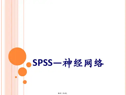 SPSS—神经网络