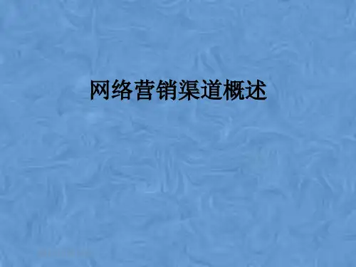 网络营销渠道概述