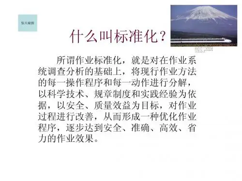 班组安全管理-标准化
