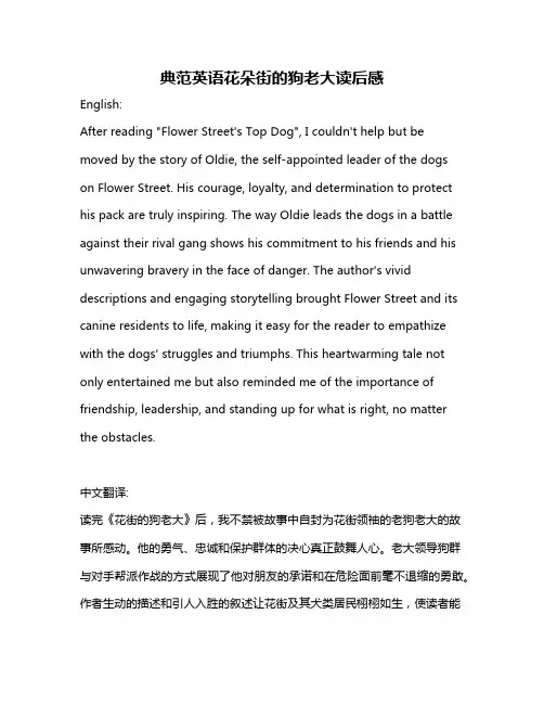 典范英语花朵街的狗老大读后感