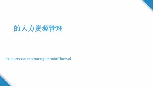 华为的人力资源管理