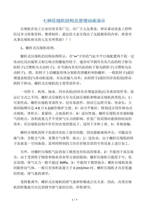 七种压缩机结构及原理动画演示