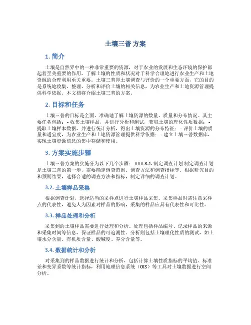土壤三普 方案