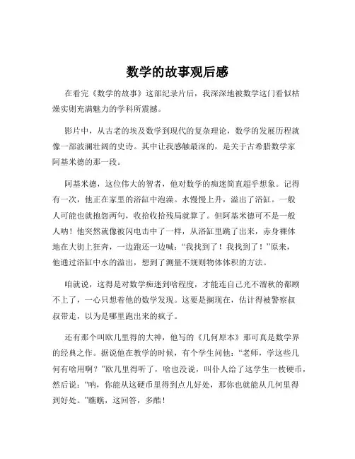 数学的故事观后感