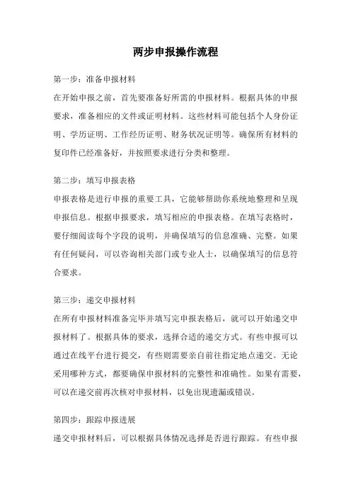 两步申报操作流程