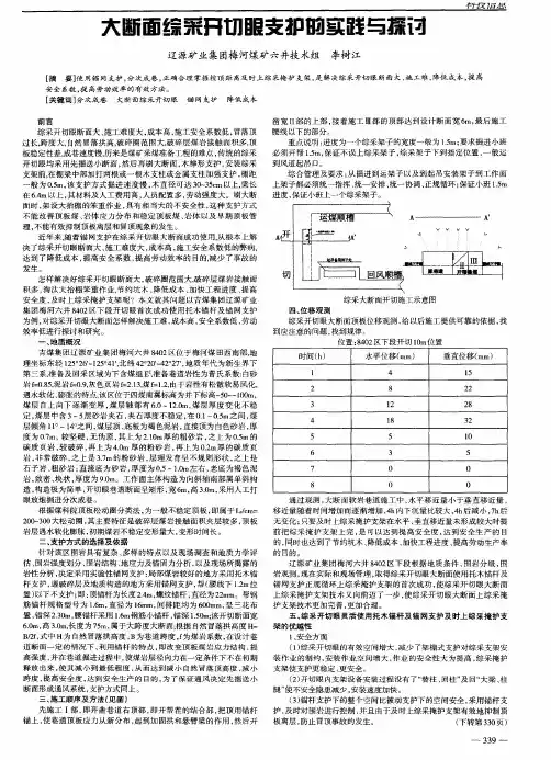 大断面综采开切眼支护的实践与探讨
