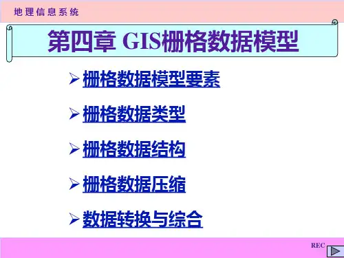 北师大地理信息系统原理与应用课件第4章 GIS栅格数据模型
