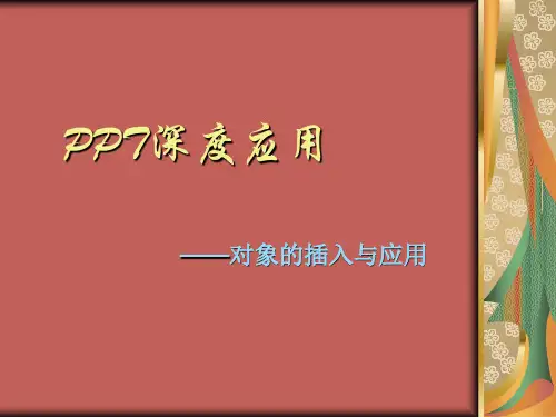 PPT深度应用(对象的插入与应用)