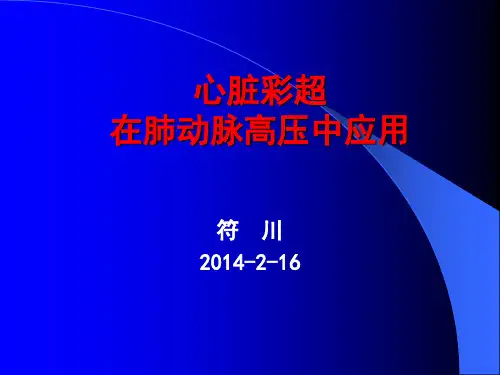 肺动脉高压超声ppt课件