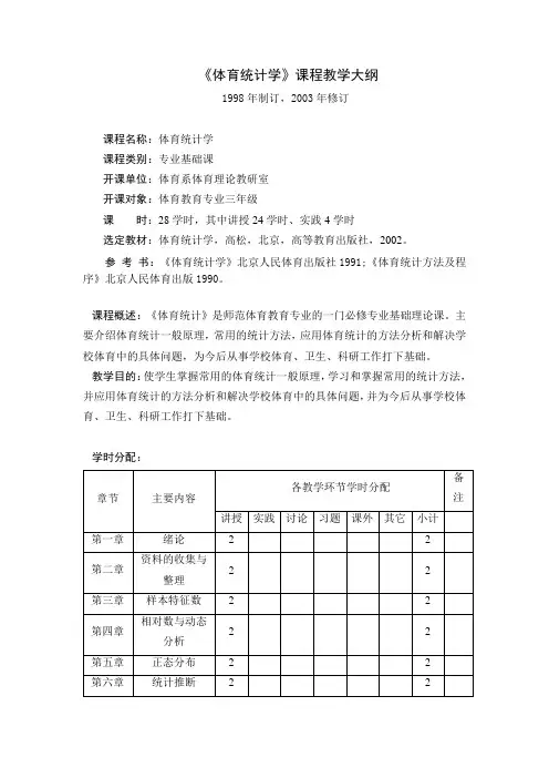 体育统计学
