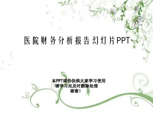 医院财务分析报告幻灯片PPT
