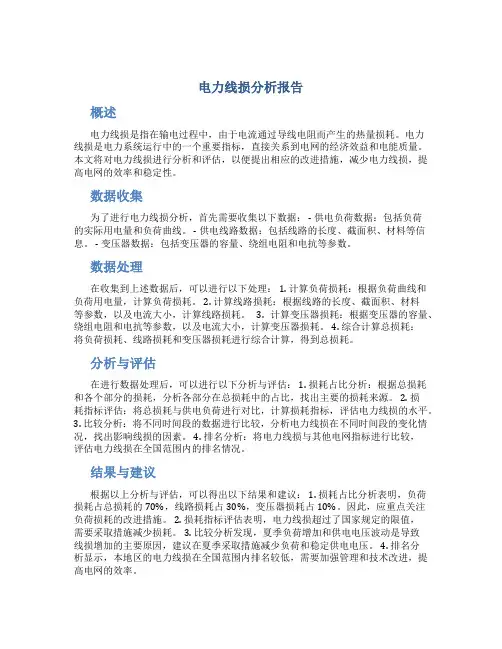 电力线损分析报告