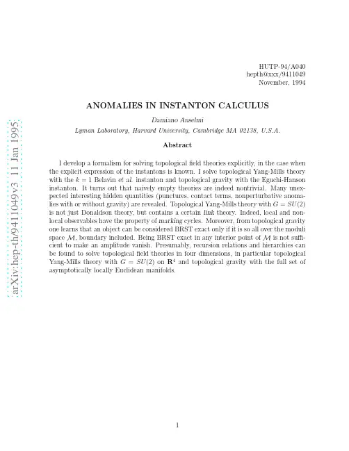 Anomalies in Instanton Calculus