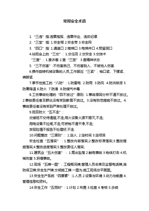 常用安全术语
