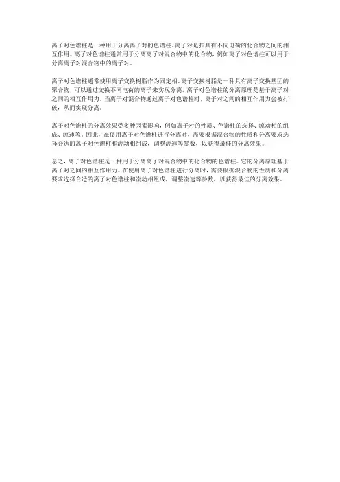 离子对色谱柱
