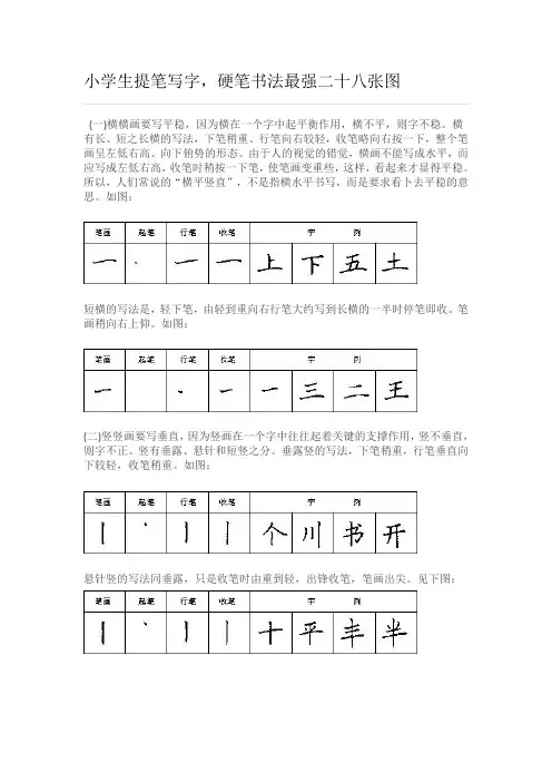 小学生提笔写字,硬笔书法最强二十八张图