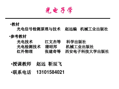 光电子学(一)光度量 光辐射度量 朗伯定律与辐射量计算.