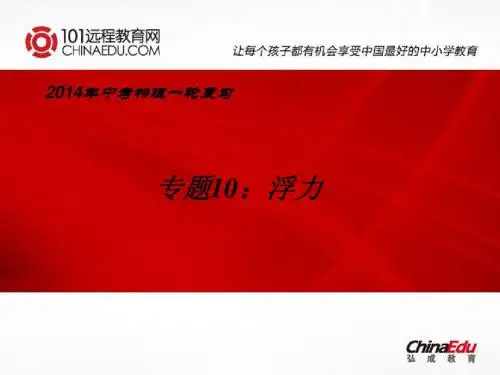 2014年中考物理一轮复习专题10：浮力ppt课件