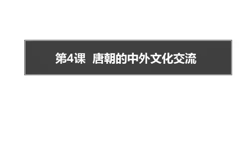 《唐朝的中外文化交流》PPT优秀课件