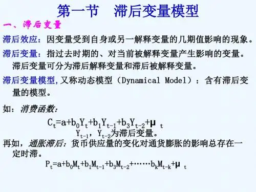 第七章(滞后变量)