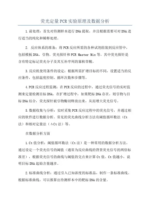 荧光定量PCR实验原理及数据分析