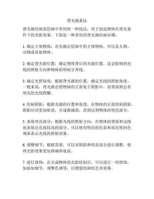 背光源画法