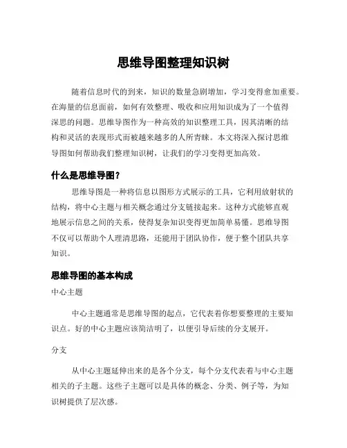 思维导图整理知识树