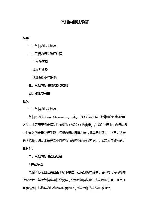 气相内标法验证