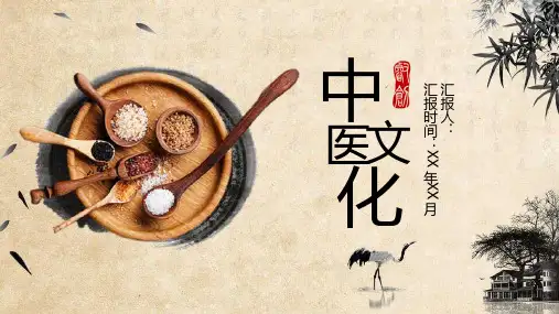 复古风中医文化中药文化宣传PPT模板课件