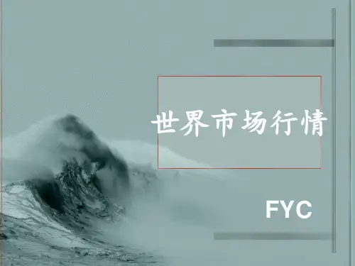 世界市场行情课件