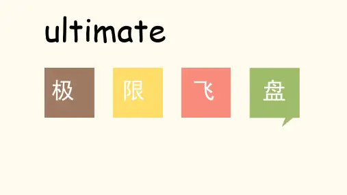 极限飞盘ultimate 英语课堂展示