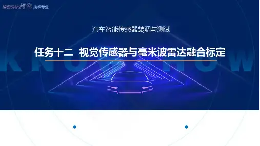 任务12 视觉传感器与毫米波雷达融合标定