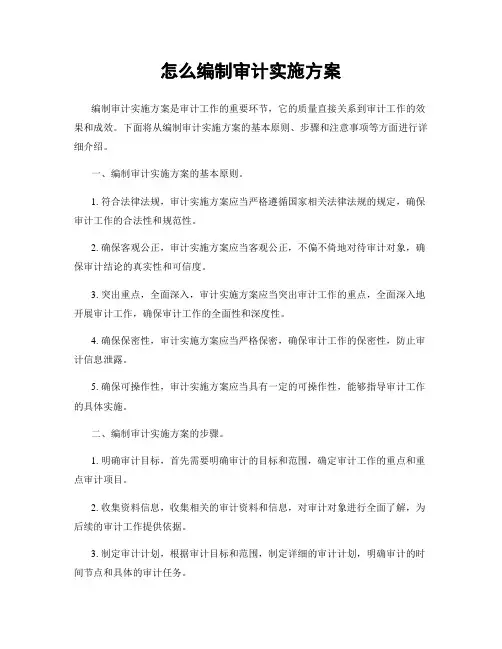 怎么编制审计实施方案