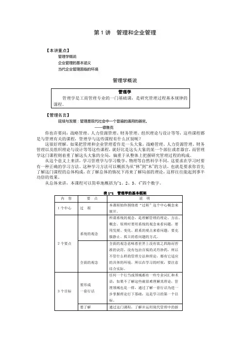 企业管理MBA全景教程管理学