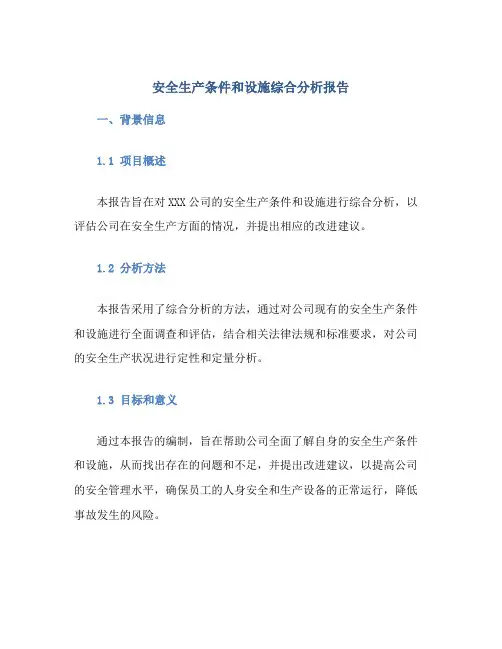 安全生产条件和设施综合分析报告